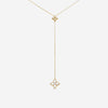 Roberto Coin Venetian Princess 18K Yellow Gold Diamond & Mother of Pearl Flower Lariat Necklace 8882562AY15MX - THE SOLIST