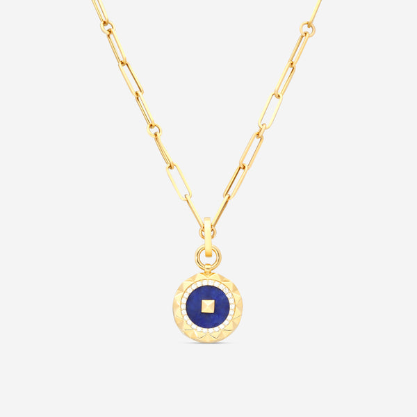 Roberto Coin Obelisco 18K Rose Gold Diamond & Blue Lapis Pendant Necklace 8883122AX19XB - THE SOLIST