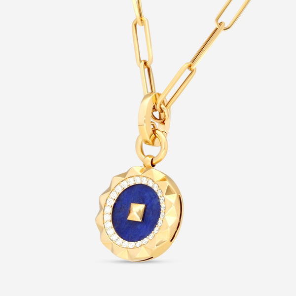 Roberto Coin Obelisco 18K Rose Gold Diamond & Blue Lapis Pendant Necklace 8883122AX19XB - THE SOLIST