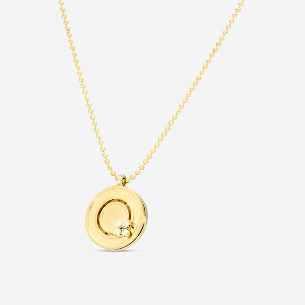 Roberto Coin Love in Verona 18K Yellow Gold Diamond Pendant Necklace 8883124AY17X - THE SOLIST