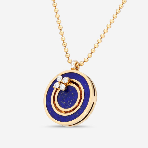 Roberto Coin Love in Verona 18K Rose Gold Diamond & Blue Lapis Pendant Necklace 8883126AX17X - THE SOLIST