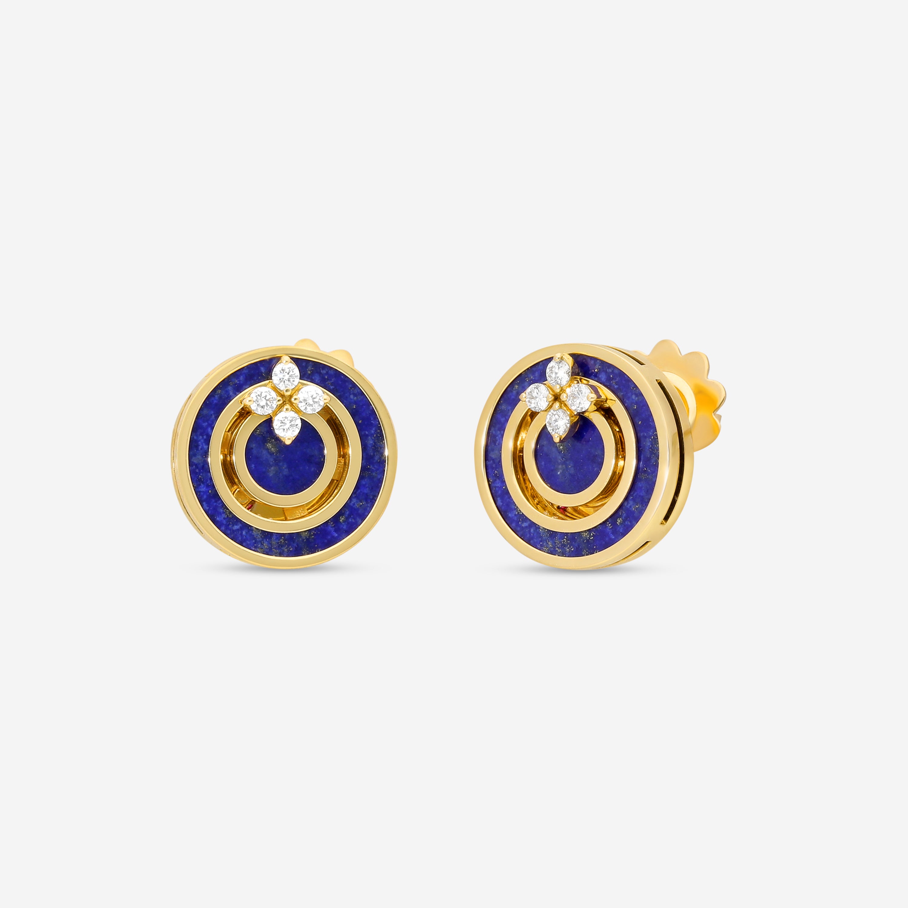 Roberto Coin Love in Verona 18K Rose Gold Diamond & Blue Lapis Stud Earrings 8883126AXERX - THE SOLIST