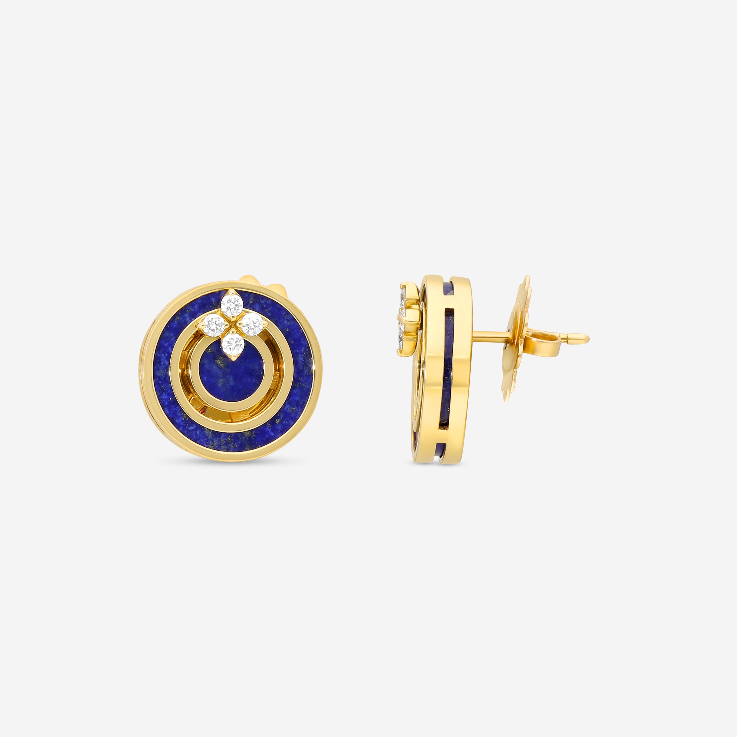 Roberto Coin Love in Verona 18K Rose Gold Diamond & Blue Lapis Stud Earrings 8883126AXERX - THE SOLIST