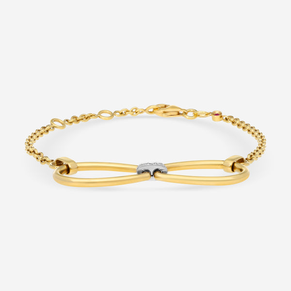 Roberto Coin Classic Parisienne 18K Yellow & White Gold Diamond Chain Bracelet 9151183AJLBX - THE SOLIST