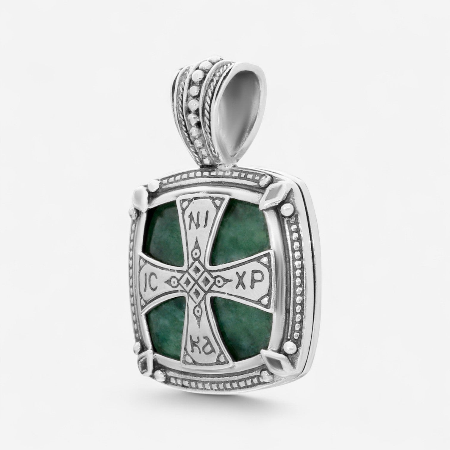 Konstantino Sterling Silver Green Aventurine Pendant MEKJ667-131-448 - THE SOLIST