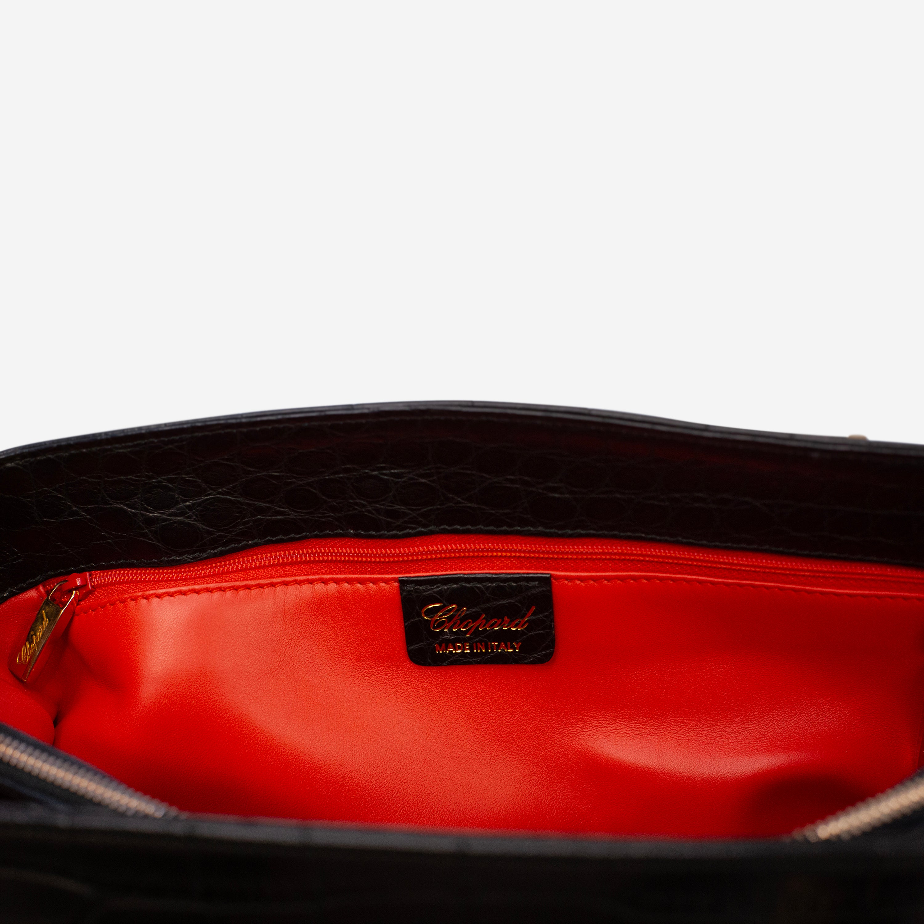 Chopard Riviera Matte Black Alligator Leather Handbag 95000-0178 - THE SOLIST