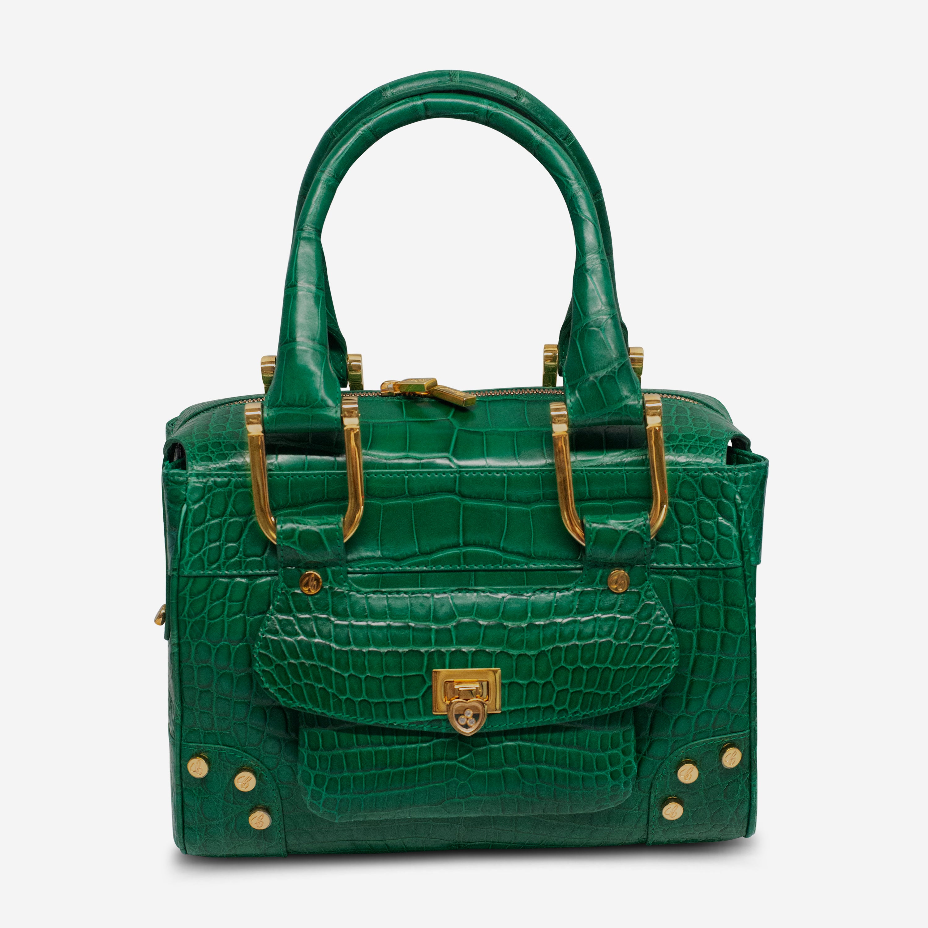 Chopard Caroline Mini Shiny Green Alligator Leather Handbag 95000-0209 - THE SOLIST