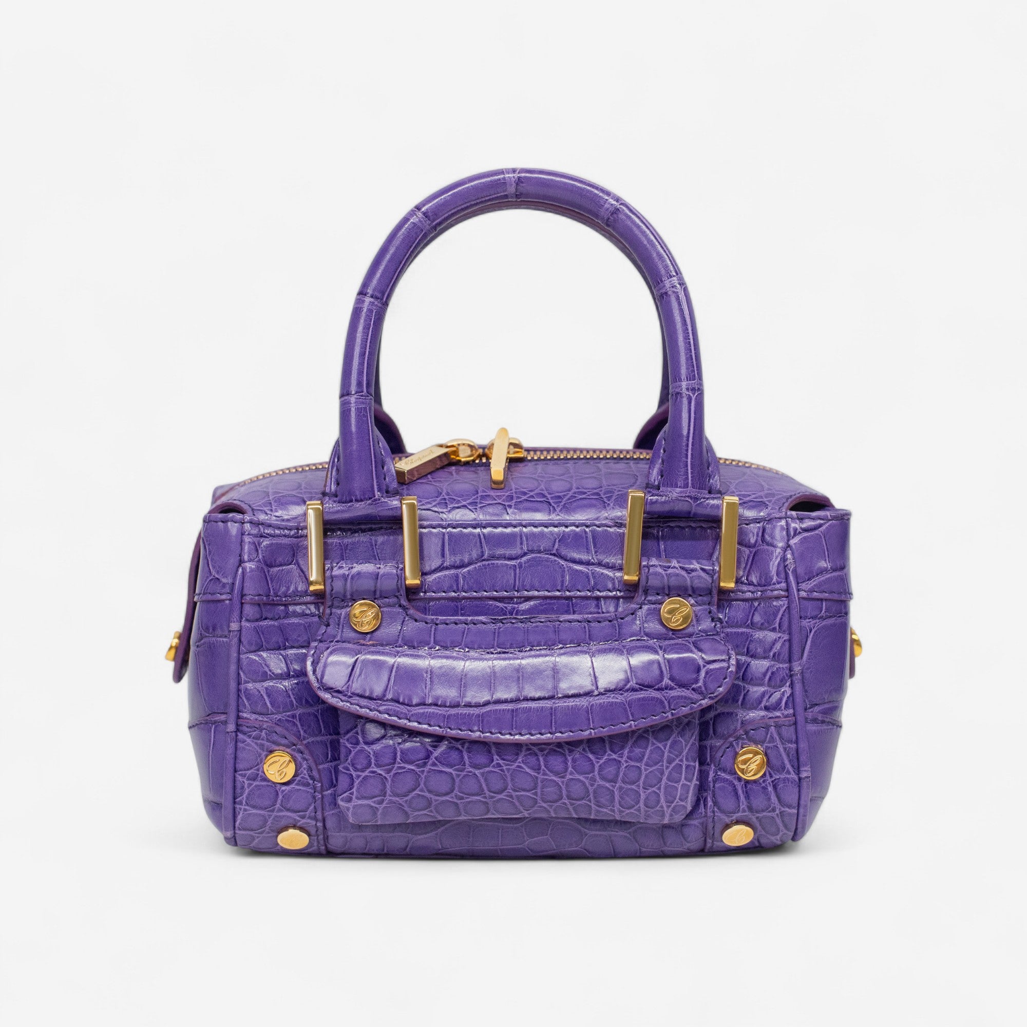 Chopard Baby Caroline Purple Shiny Alligator Leather Handbag 95000-0283 - THE SOLIST