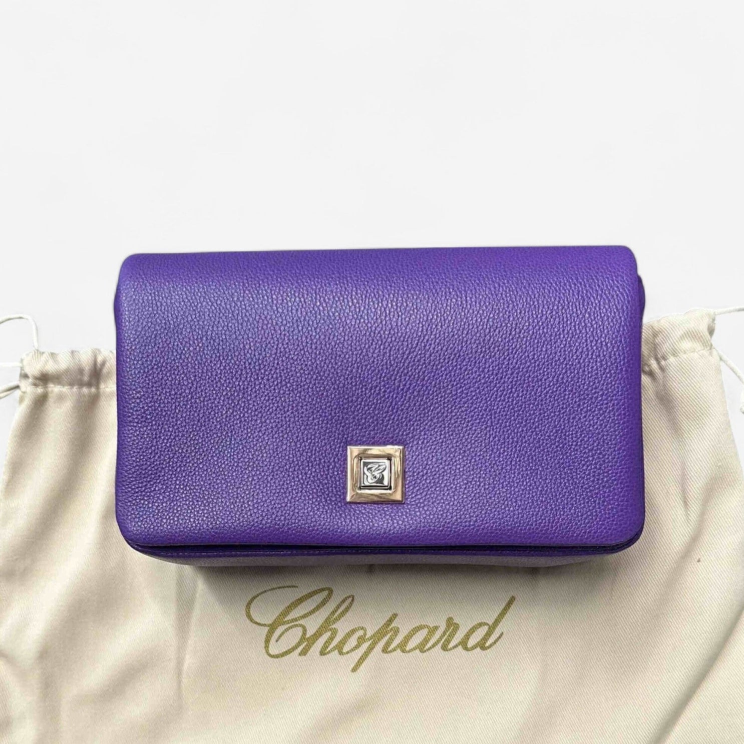 Chopard Ice Cube Purple Leather Shoulder Bag 95000-1174 - THE SOLIST