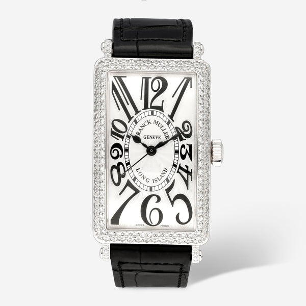 Franck Muller Long Island 18K White Gold Diamond Automatic Women's Watch 957SCATFODb