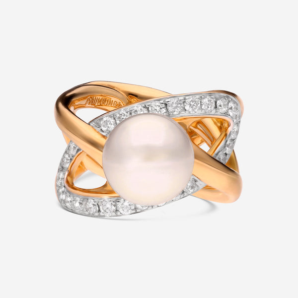 Assael Angela Cummings 18K Yellow Gold, South Sea Pearl and Diamond 0.84ct. tw. Statement Ring Sz. 7 ACR0015 - THE SOLIST