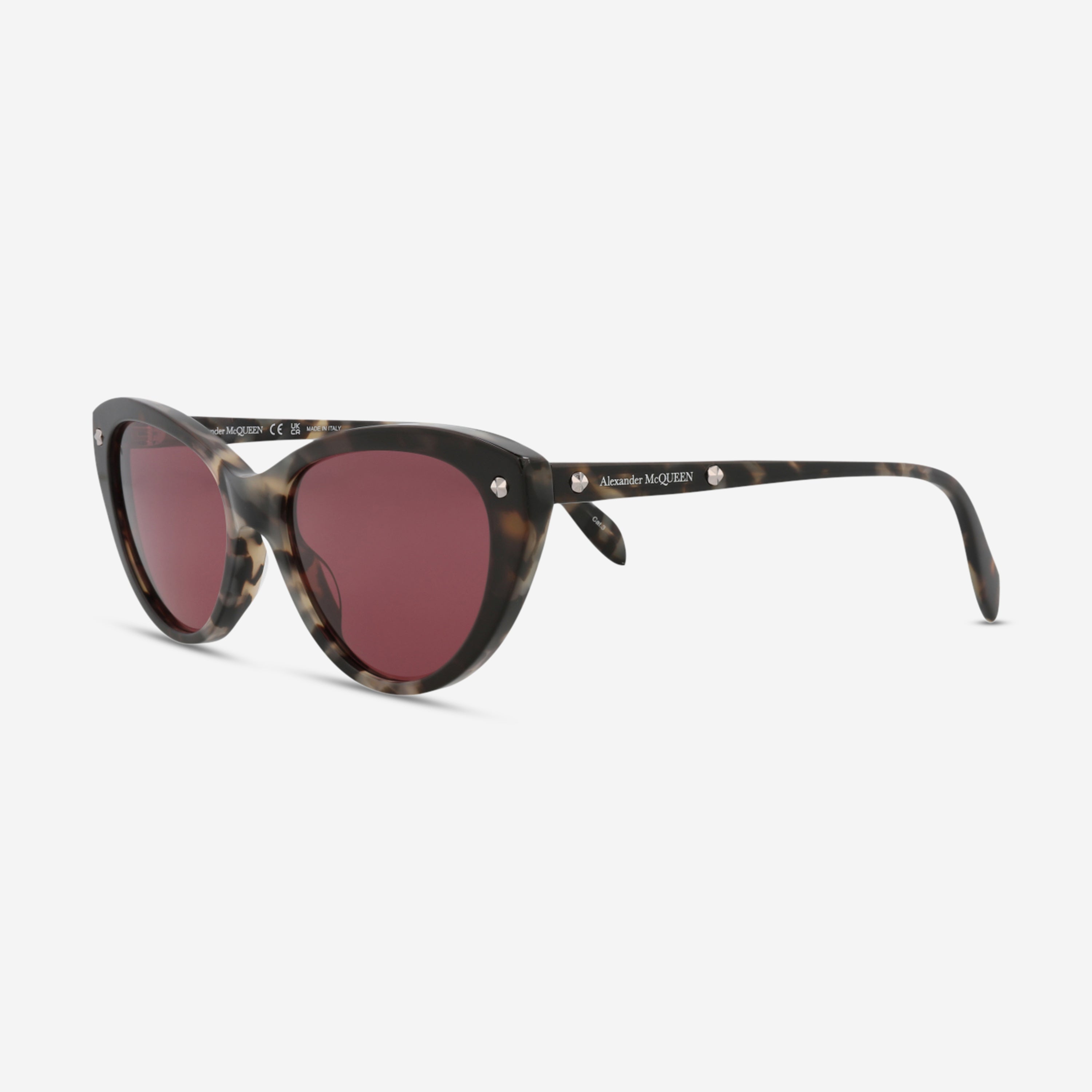 Alexander Mcqueen Cat Eye Acetate 55 mm Ladies Sunglasses AM0189S-30006850004 - THE SOLIST
