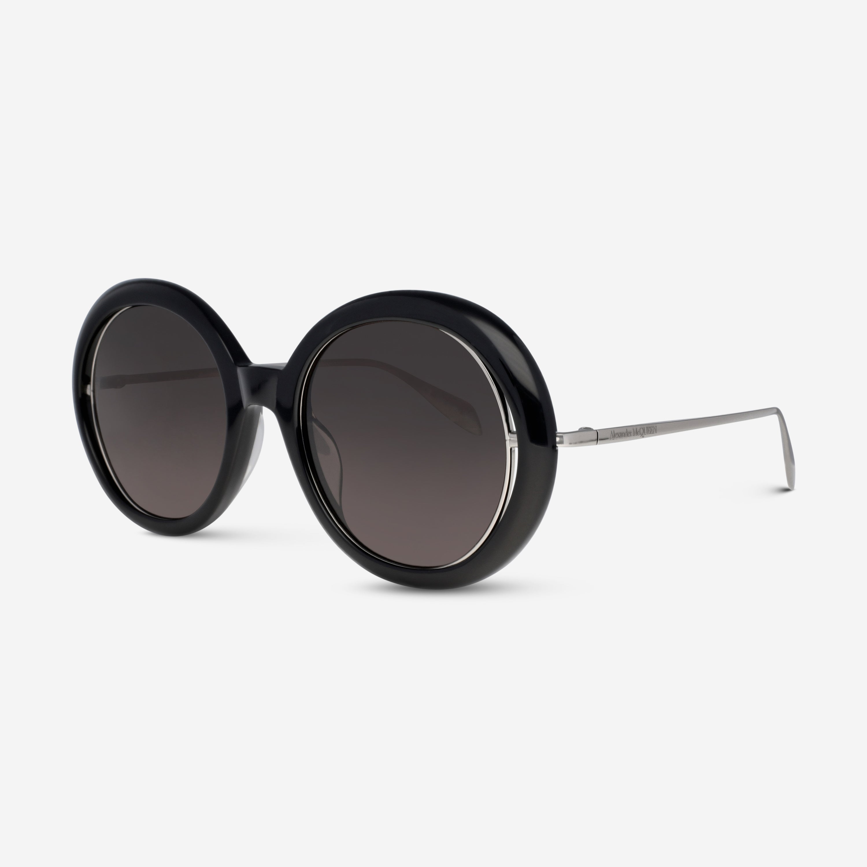 Alexander Mcqueen Cat Eye Acetate & Metal 54 mm Ladies Sunglasses AM0224S-30008053001 - THE SOLIST