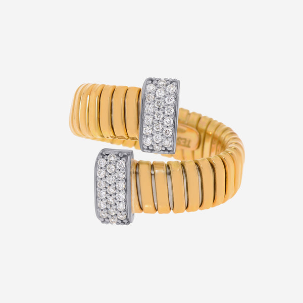 Tessitore Tubogas 18K Yellow Gold, Diamond Flexible Ring Sz. 7 AT 279 - THE SOLIST