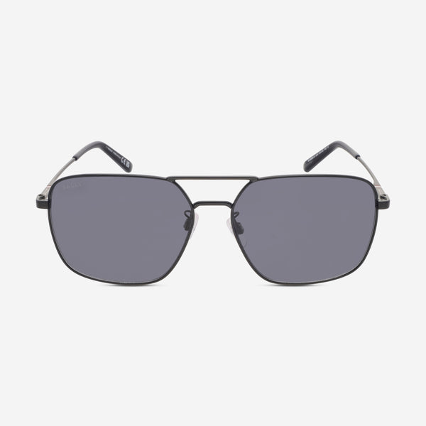 Bally Men's Shiny Black & Blue Aviator Sunglasses BY0095-D