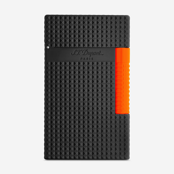 S.T. Dupont Le Grand Fluo Neon Orange Matte Black Metal Lighter C23069