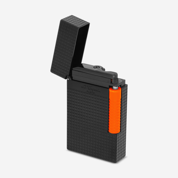 S.T. Dupont Le Grand Fluo Neon Orange Matte Black Metal Lighter C23069