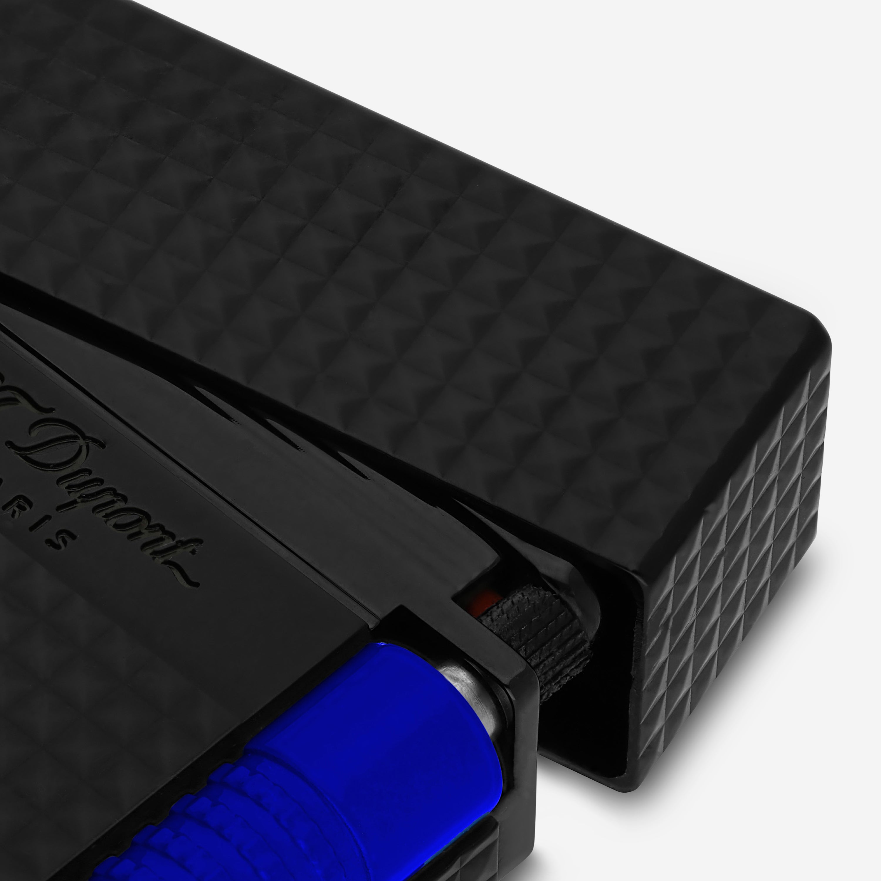 S.T. Dupont Le Grand Fluo Neon Blue Matte Black Metal Lighter C23071