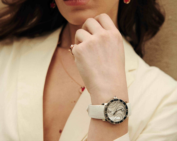 Bulgari Bulgari Mother of Pearl Diamond Automatic Ladies Watch 102030