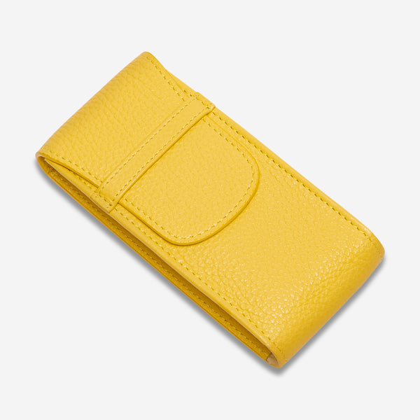 Rapport Portobello Yellow Leather Single Watch Pouch D401 - THE SOLIST