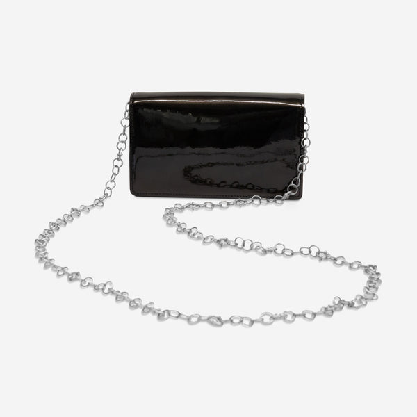 Armenta Black Patent Leather Chained Wallet 11296 - THE SOLIST