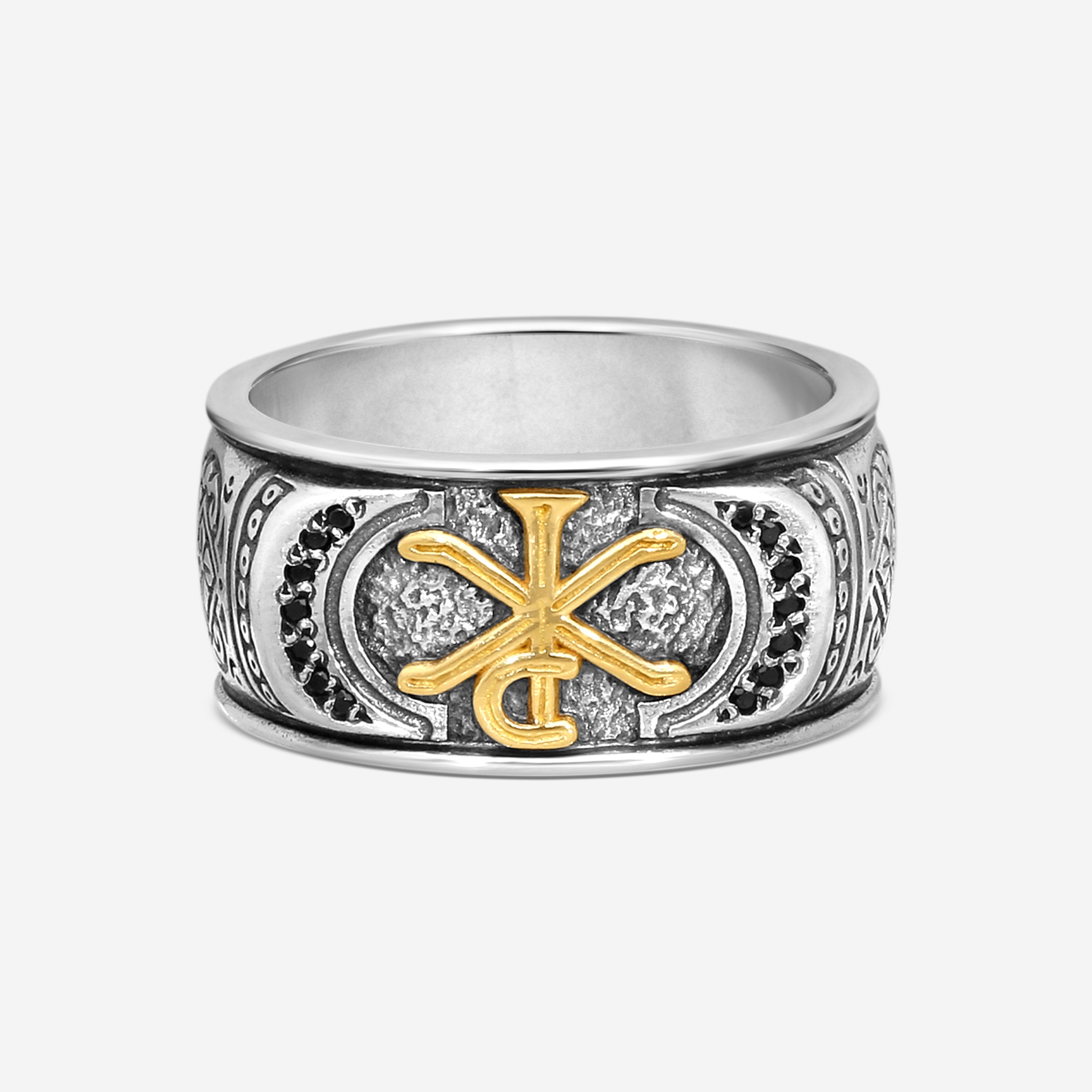 パーツ Columbus K18 Gold x Sterling Silver Ring Konstantino Stavros Sterling Silver & 18K Yellow Gold Spinel Ring Sz.