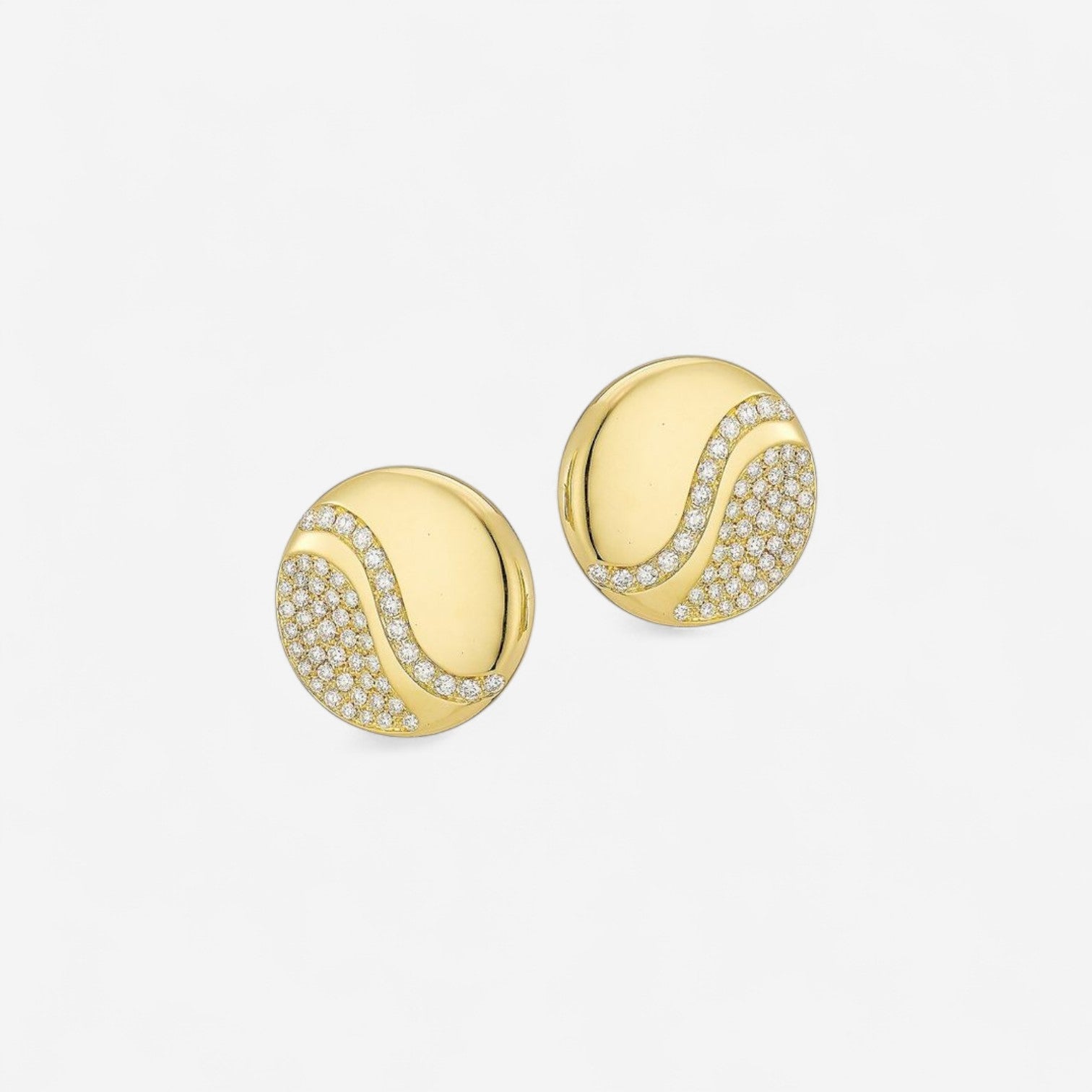 Alberto Milani 18K Yellow Gold Diamond Stud Earrings E0062E - THE SOLIST