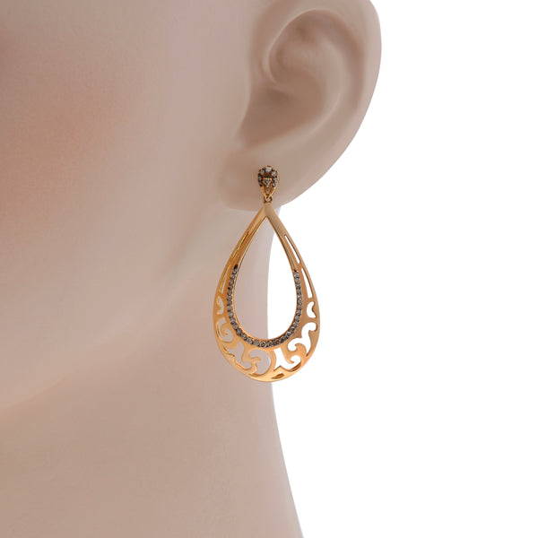 Piero Milano 18K Gold, Diamond Drop Earrings EADI-109274-123-124 - THE SOLIST
