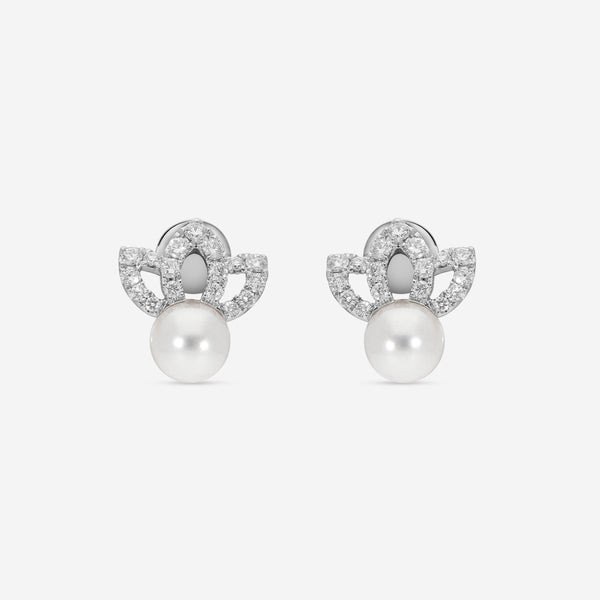Assael 18K White Gold Diamond & Akoya Cultured Pearl Earrings EADT00001 - THE SOLIST