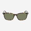 Ermenegildo Zegna Men's  Dark Havana & Green Rectangle Sunglasses EZ0181