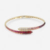 Alberto Milani Ombre 18K Yellow Gold Diamond & Pink Sapphire Bypass Cuff Bracelet G0062E