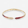 Alberto Milani Ombre 18K Yellow Gold Diamond, Pink Sapphire & Ruby Cuff Bracelet G0067E