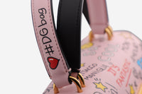 Dolce & Gabbana Welcome Graffiti Leather Shoulder Bag 108578