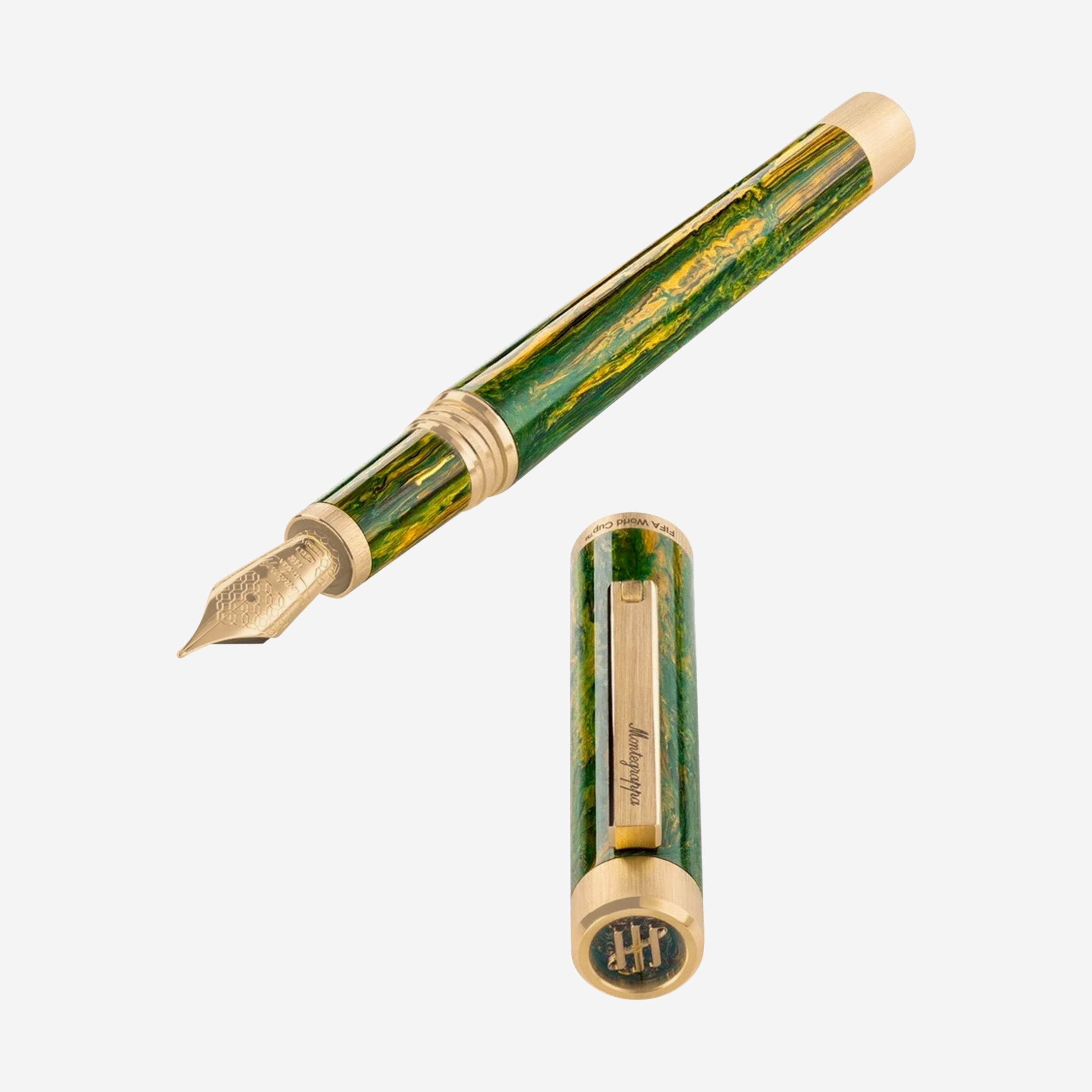 Montegrappa FIFA Classics Brazil Green & Yellow Resin Fountain Pen (M) ISZEF34Y_B - THE SOLIST