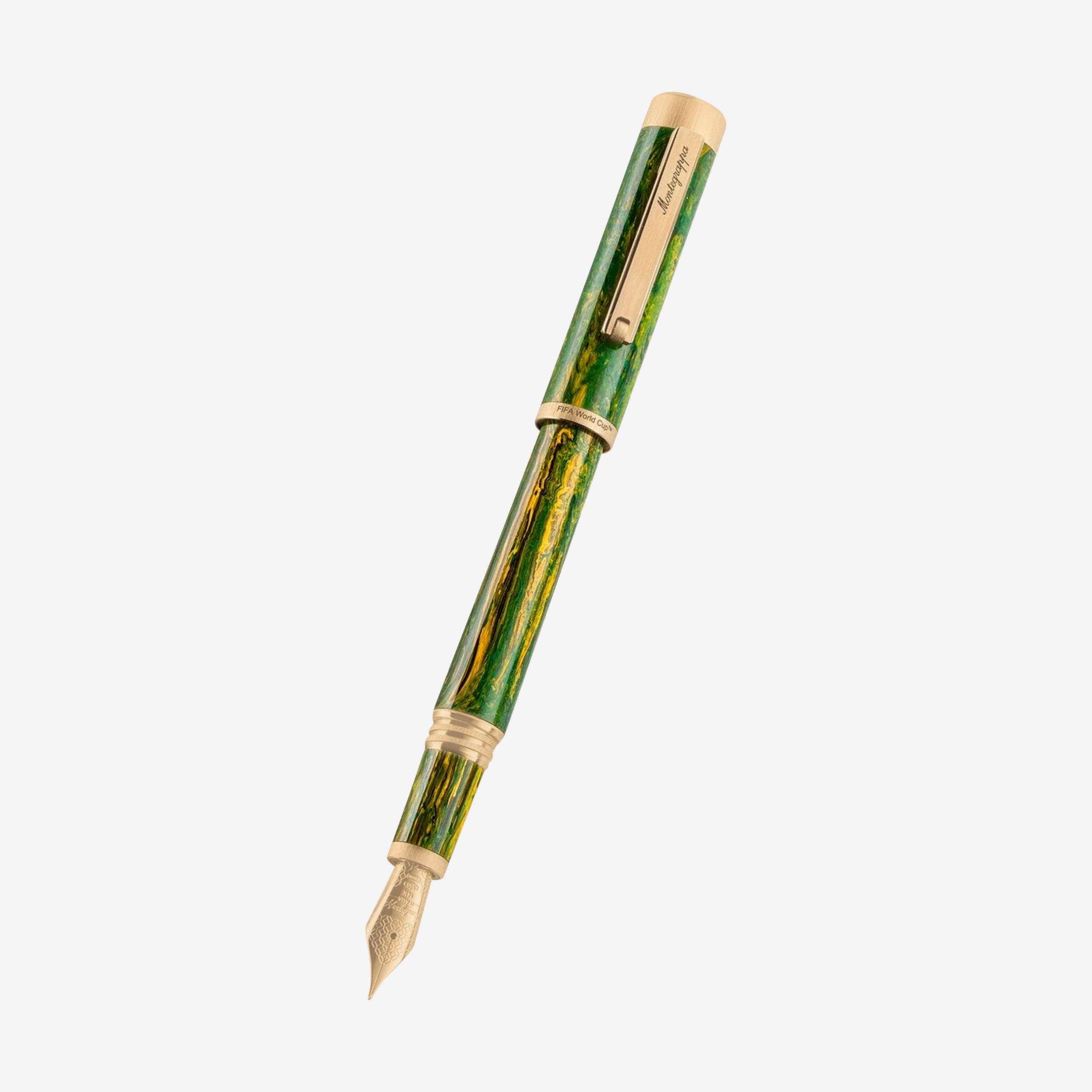 Montegrappa FIFA Classics Brazil Green & Yellow Resin Fountain Pen (M) ISZEF34Y_B - THE SOLIST