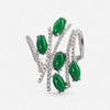 TAVANTI - 18KT White Gold, Brill, Green Adventurine+Rock  Crystal Ring ( Diamonds 0.49ctw G Si, Aventurine, Crystal)-JF-20-0095F - 132
Ring size 7.5, top 30mm x 23mm. - THE SOLIST