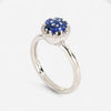 TAVANTI - 18KT White Gold, Brill, Sapphire Ring ( Diamonds 0.12ctw G Si, Sapphire)-JF-20-0179F - 144
Ring size 8, top 9.5mm. - THE SOLIST