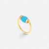 Tavanti Le Carrousel 18K Yellow Gold Diamond & Turquoise Ring Sz. 7 JF-20-0227-TU-Y-42