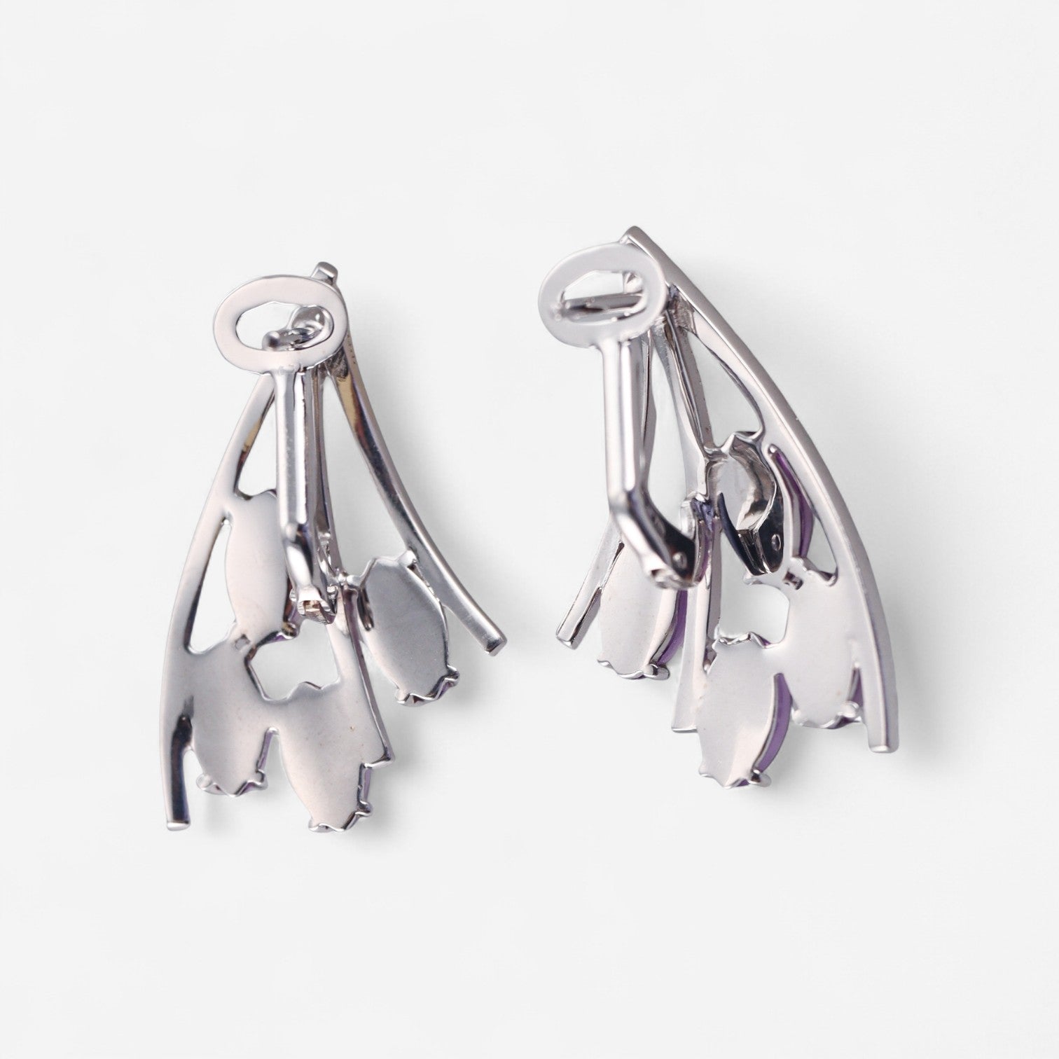 TAVANTI - 18KT White Gold, Brill, Amethyst Earring ( Diamonds 0.49ctw G Si, Amethyst)-JF-75-1108F - 131
Earrings are 29mm x 18mm. - THE SOLIST