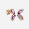 TAVANTI - 18KT Rose Gold, Brill, Amethist Earring ( Diamonds 0.12ctw G Si, Amethyst)-JF-75-1144F - 5
Earrings are 15mm x 6mm. - THE SOLIST