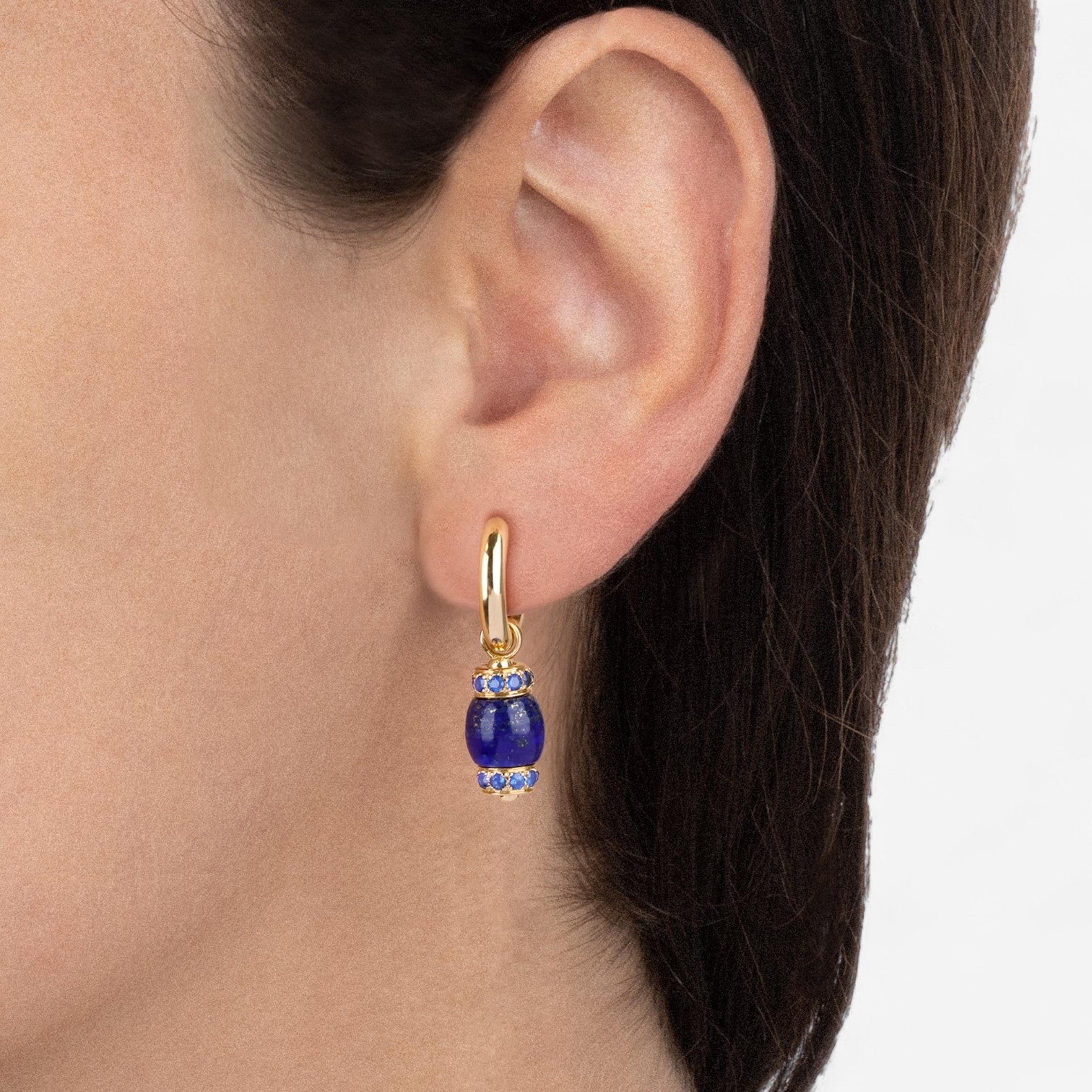 Tavanti Le Carrousel 18K Yellow Gold Lapis Lazuli & Sapphire Drop Earrings JF-75-1193-LA-BS-Y-52