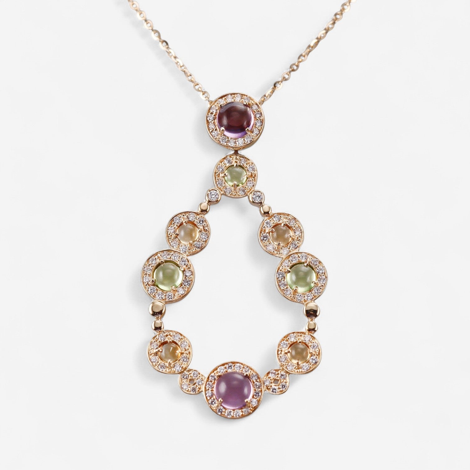 Tavanti 18K Yellow Gold Multistone Pendant Necklace JF-82-1097F-121 - THE SOLIST