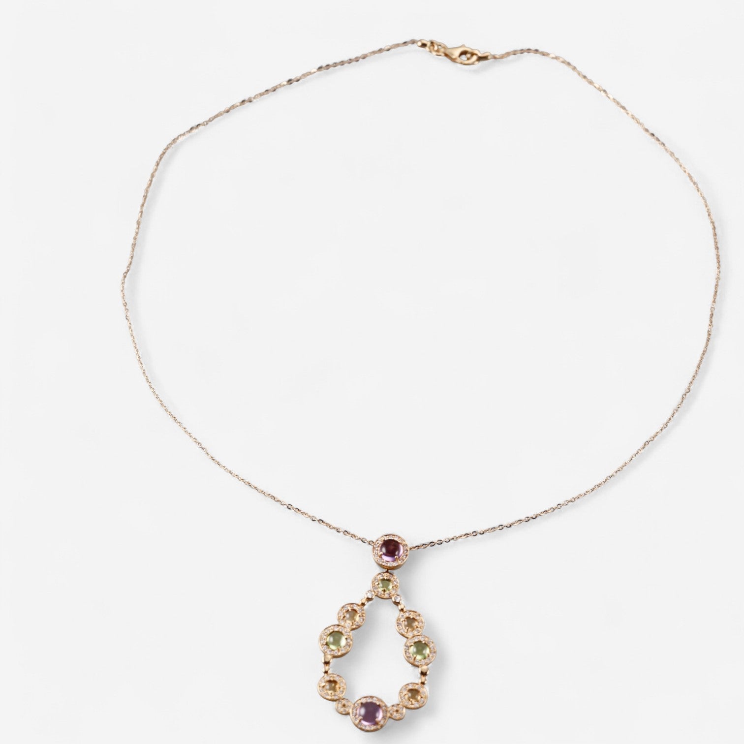 Tavanti 18K Yellow Gold Multistone Pendant Necklace JF-82-1097F-121 - THE SOLIST