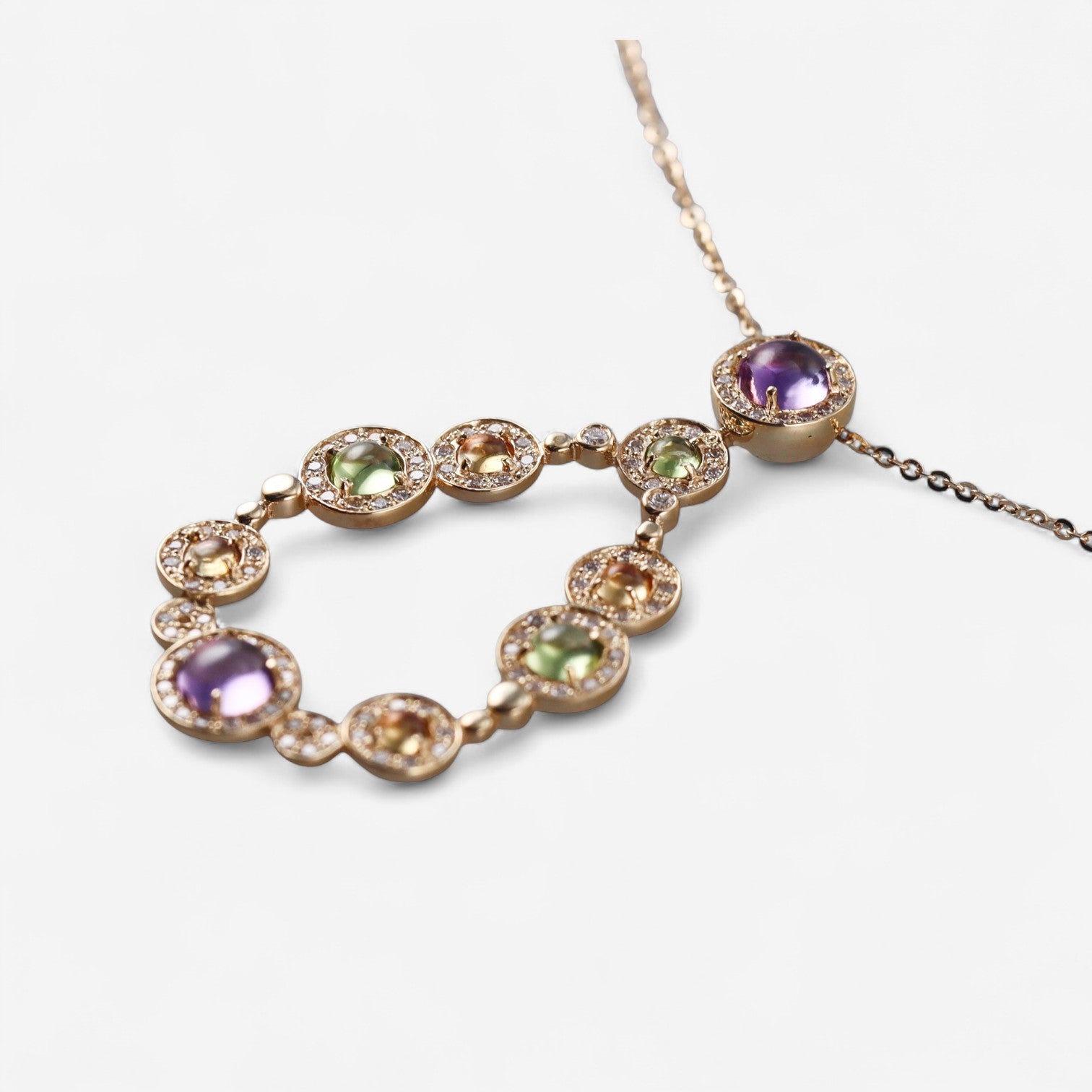 Tavanti 18K Yellow Gold Multistone Pendant Necklace JF-82-1097F-121 - THE SOLIST