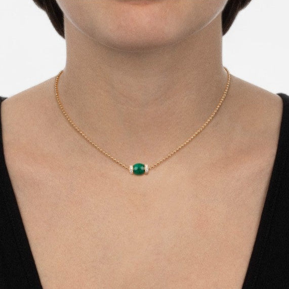 TAVANTI - 18KT Yellow Gold, Brill, Malachite Necklace ( Diamonds 0.70ctw G Si, Malachite)-JF-82-2153 MA Y - 47
Length 16.5