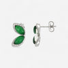 TAVANTI - 18KT White Gold, Brill, Green Adventurine+Rock  Crystal Earring ( Diamonds 0.12ctw G Si, Aventurine, Crystal)-JF-75-1144F - 6
Earrings are 15mm x 6mm. - THE SOLIST