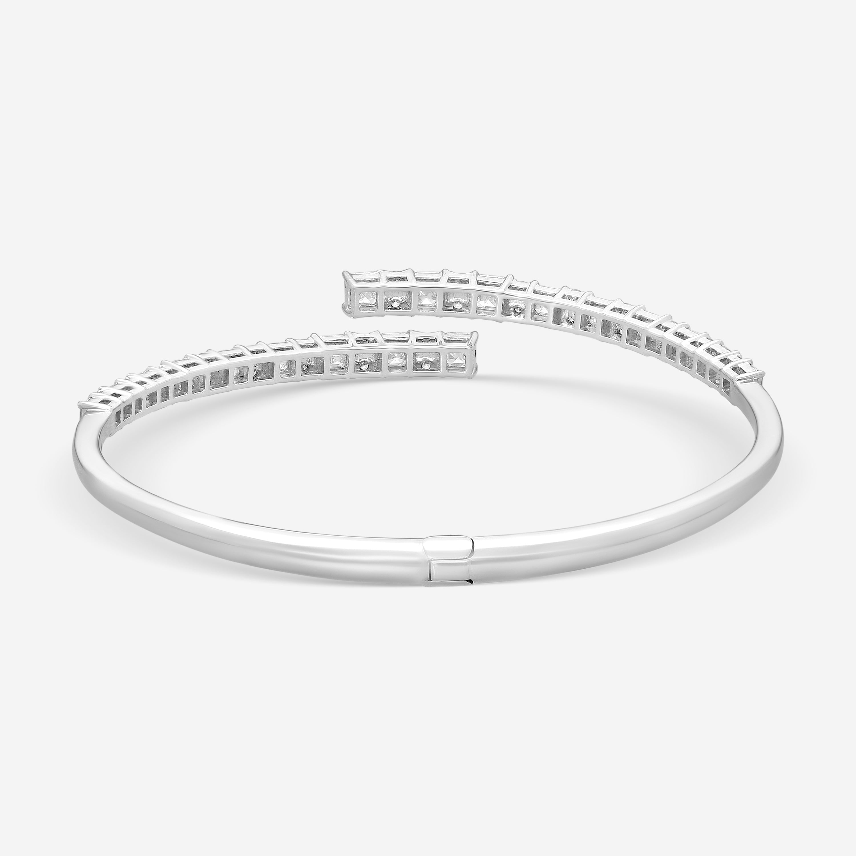 Ina Mar 14K White Gold Asscher & Round Cut Diamond Wrap Bracelet KC401877Q-G