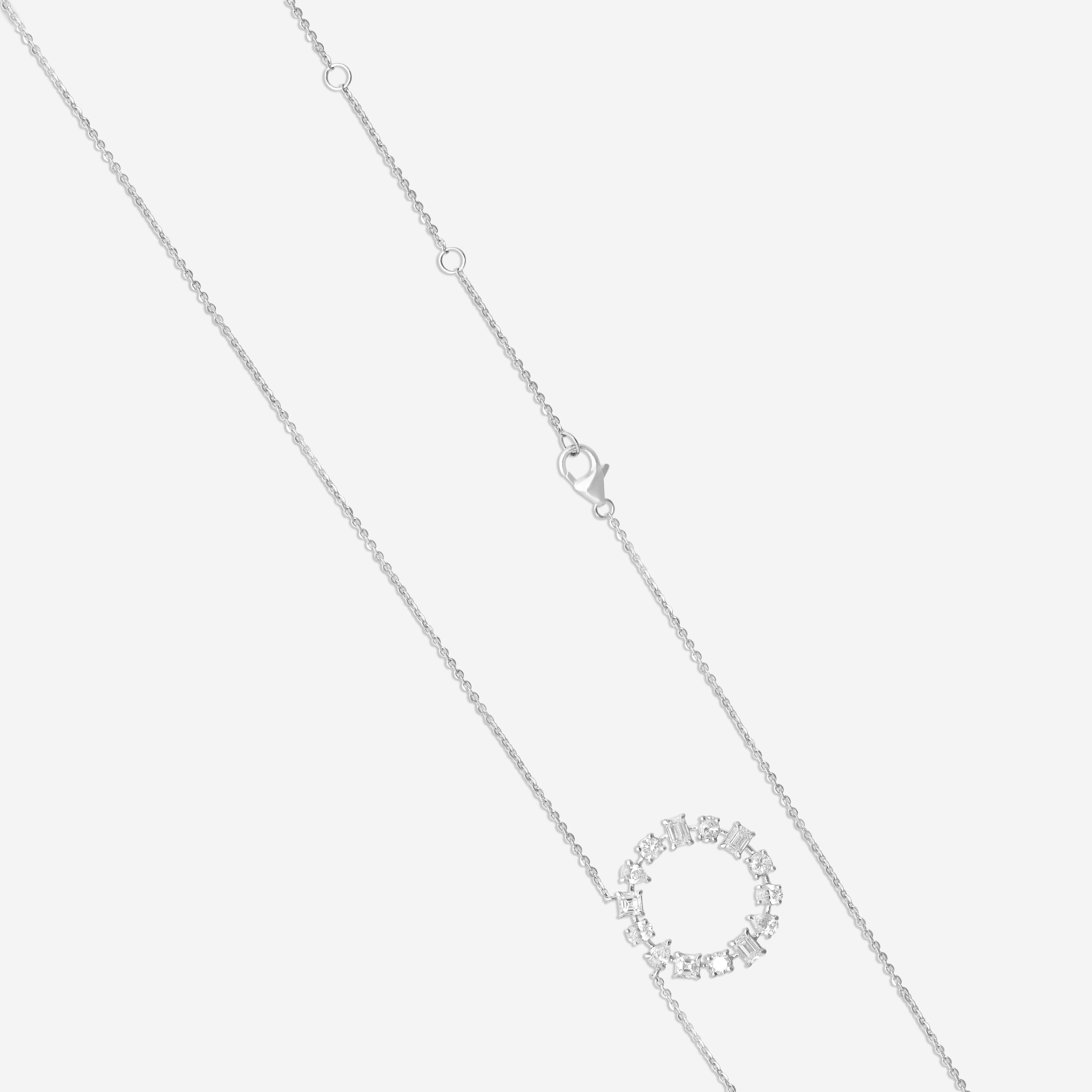 Ina Mar 14K White Gold Diamond Pendant Necklace KB607793Q-G