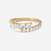 Ina Mar 14K Yellow Gold Round & Emerald Cut Diamond Wrap Ring Sz. 7 KR106666YQ-G