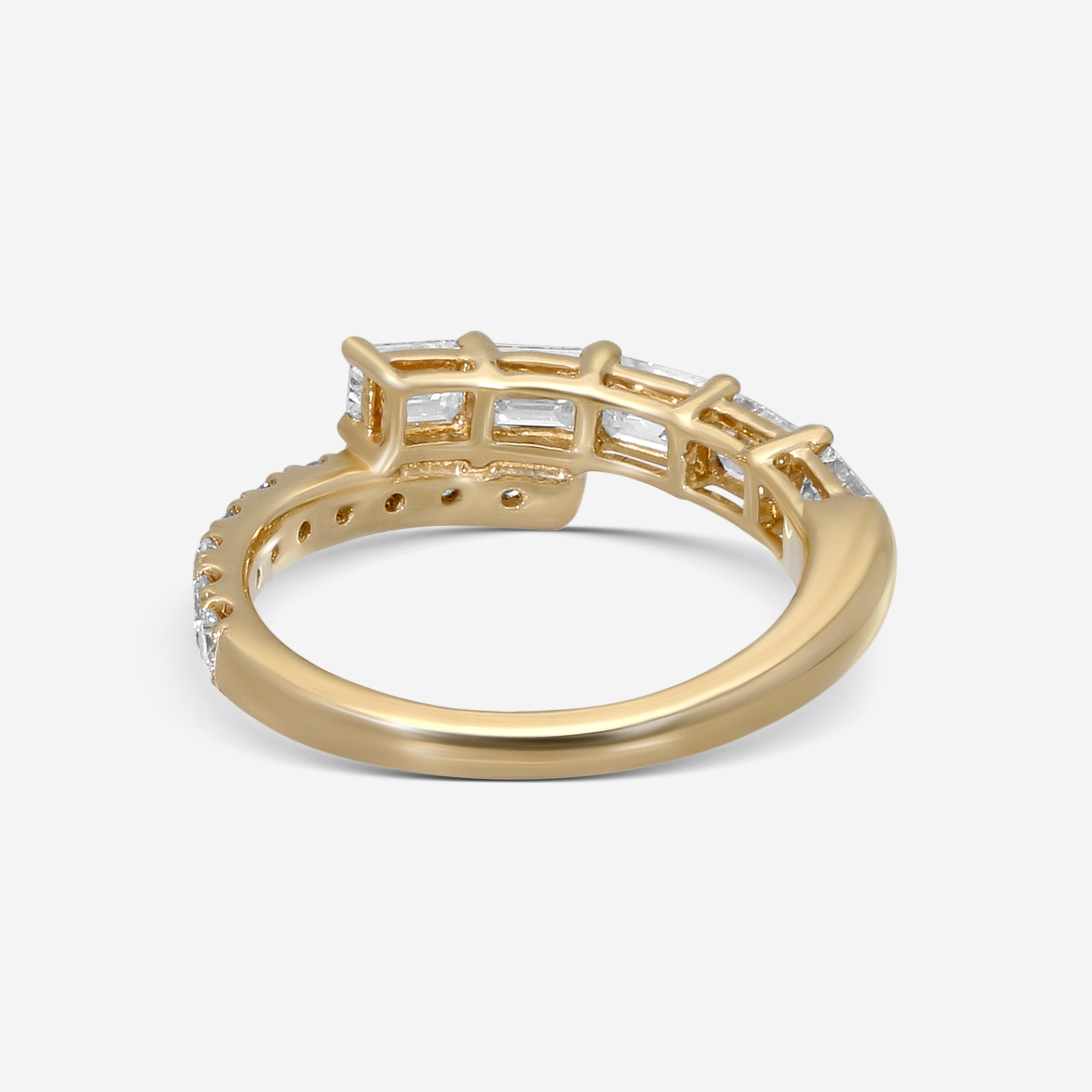 Ina Mar 14K Yellow Gold Round & Emerald Cut Diamond Wrap Ring Sz. 7 KR106666YQ-G